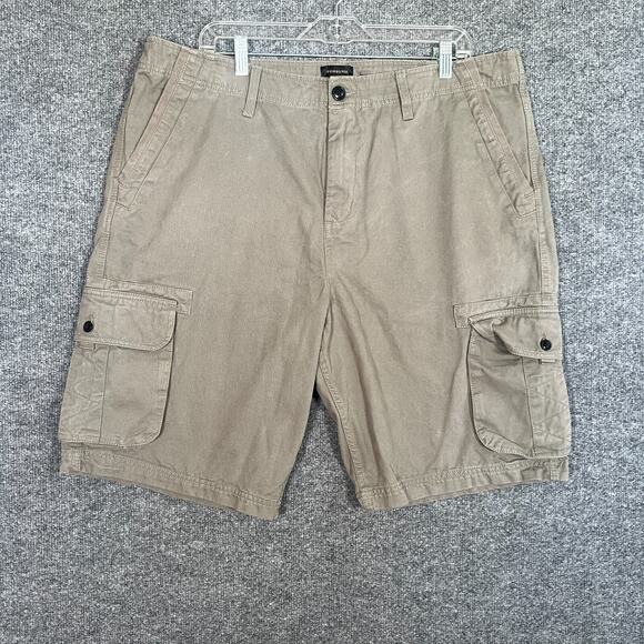 Quiksilver Shorts Mens 38 Beige Cargo Heavy Y2K Surf Skater Pockets Outdoors - Picture 2 of 12